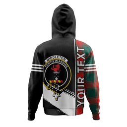 ScotsTee Shop Scottish Middleton Weathered Clan Crest Tartan Hoodie Quarter Personalized
