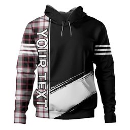 ScotsTee Shop Scottish MacPherson of Pitmain Ancient Clan Crest Tartan Hoodie Quarter Personalized