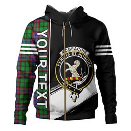 ScotsTee Shop Scottish McGeachie Clan Crest Tartan Hoodie Quarter Personalized