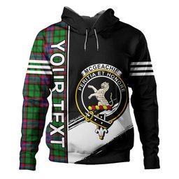 ScotsTee Shop Scottish McGeachie Clan Crest Tartan Hoodie Quarter Personalized