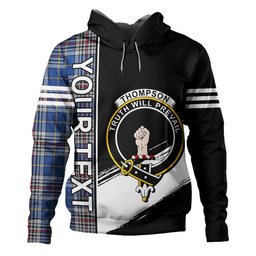 ScotsTee Shop Scottish Thompson Variant (Thomson Variant) Modern Clan Crest Tartan Hoodie Quarter Personalized