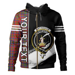 ScotsTee Shop Scottish Matheson Ancient Clan Crest Tartan Hoodie Quarter Personalized