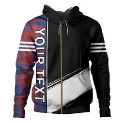 ScotsTee Shop Scottish MacGregor of Glengyle (Gregor of Deeside) Modern Clan Crest Tartan Hoodie Quarter Personalized