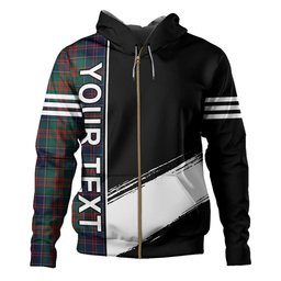 ScotsTee Shop Scottish Stewart of Appin Hunting Modern Clan Crest Tartan Hoodie Quarter Personalized