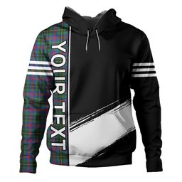 ScotsTee Shop Scottish Wood Modern Clan Crest Tartan Hoodie Quarter Personalized