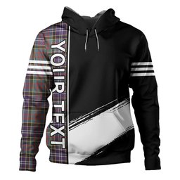 ScotsTee Shop Scottish Paisley Drennan (Drennan Drennan) Weathered Clan Crest Tartan Hoodie Quarter Personalized