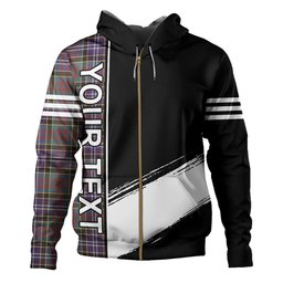 ScotsTee Shop Scottish Paisley Drennan (Drennan Drennan) Weathered Clan Crest Tartan Hoodie Quarter Personalized
