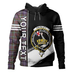 ScotsTee Shop Scottish Paisley Drennan (Drennan Drennan) Weathered Clan Crest Tartan Hoodie Quarter Personalized