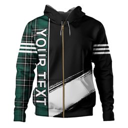 ScotsTee Shop Scottish MacLean of Duart Hunting (Vestiarium Scoticum) Modern Clan Crest Tartan Hoodie Quarter Personalized