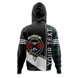 ScotsTee Shop Scottish MacLeod of Skye Modern Clan Crest Tartan Hoodie Quarter Personalized