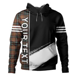 ScotsTee Shop Scottish MacLellan Weathered Clan Crest Tartan Hoodie Quarter Personalized