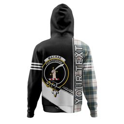ScotsTee Shop Scottish MacRae of Conchra Weathered Clan Crest Tartan Hoodie Quarter Personalized