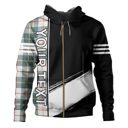 ScotsTee Shop Scottish MacRae of Conchra Weathered Clan Crest Tartan Hoodie Quarter Personalized