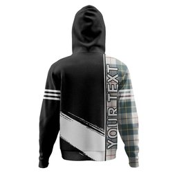 ScotsTee Shop Scottish MacRae of Conchra Weathered Clan Crest Tartan Hoodie Quarter Personalized