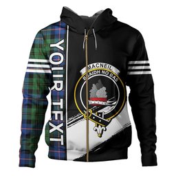 ScotsTee Shop Scottish MacNeil of Barra Old (MacNeill Old) Modern Clan Crest Tartan Hoodie Quarter Personalized