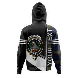 ScotsTee Shop Scottish MacLaren of Broich Modern Clan Crest Tartan Hoodie Quarter Personalized