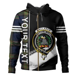 ScotsTee Shop Scottish MacLaren of Broich Modern Clan Crest Tartan Hoodie Quarter Personalized