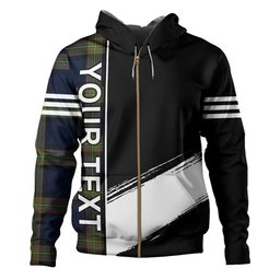 ScotsTee Shop Scottish MacLaren of Broich Modern Clan Crest Tartan Hoodie Quarter Personalized