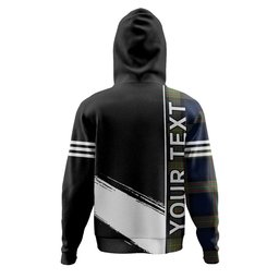 ScotsTee Shop Scottish MacLaren of Broich Modern Clan Crest Tartan Hoodie Quarter Personalized
