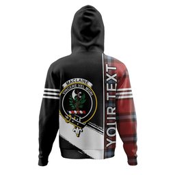 ScotsTee Shop Scottish MacLaine of LochBuie (Cockburn) (MacLaine) Weathered Clan Crest Tartan Hoodie Quarter Personalized