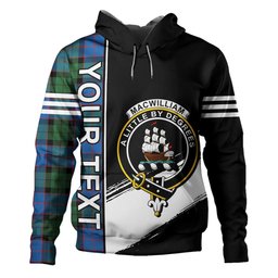 ScotsTee Shop Scottish MacWilliam (Williamson) Modern Clan Crest Tartan Hoodie Quarter Personalized