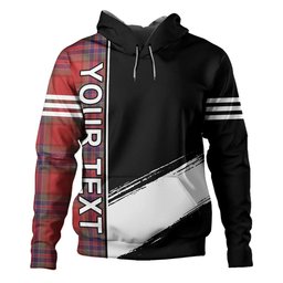 ScotsTee Shop Scottish MacRae of Ardentoul Weathered Clan Crest Tartan Hoodie Quarter Personalized