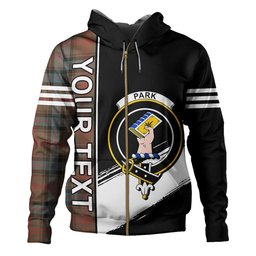 ScotsTee Shop Scottish Park Weathered Clan Crest Tartan Hoodie Quarter Personalized