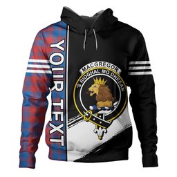 ScotsTee Shop Scottish MacGregor of Glengyle (Gregor of Deeside) Ancient Clan Crest Tartan Hoodie Quarter Personalized