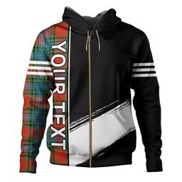 ScotsTee Shop Scottish Manson Ancient Clan Crest Tartan Hoodie Quarter Personalized