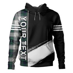 ScotsTee Shop Scottish Murray of Atholl Dress (Murray Dress) Modern Clan Crest Tartan Hoodie Quarter Personalized