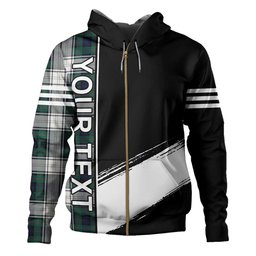 ScotsTee Shop Scottish Murray of Atholl Dress (Murray Dress) Modern Clan Crest Tartan Hoodie Quarter Personalized
