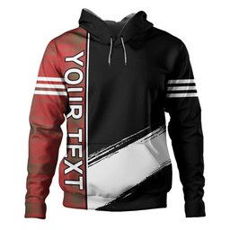ScotsTee Shop Scottish MacQuarrie (MacGuarie) Weathered Clan Crest Tartan Hoodie Quarter Personalized