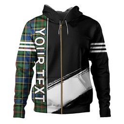 ScotsTee Shop Scottish Ogilvie of Inverarity (Wilson) Modern Clan Crest Tartan Hoodie Quarter Personalized