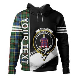 ScotsTee Shop Scottish Ogilvie of Inverarity (Wilson) Modern Clan Crest Tartan Hoodie Quarter Personalized