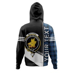 ScotsTee Shop Scottish MacIver of Strome Ancient Clan Crest Tartan Hoodie Quarter Personalized
