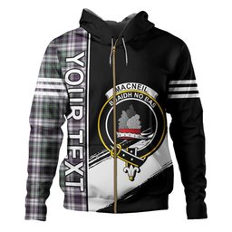 ScotsTee Shop Scottish MacNeil of Barra (MacNeil MacNeill) Paton Dress Weathered Clan Crest Tartan Hoodie Quarter Personalized
