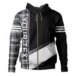 ScotsTee Shop Scottish MacNeil of Barra (MacNeil MacNeill) Paton Dress Weathered Clan Crest Tartan Hoodie Quarter Personalized