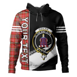 ScotsTee Shop Scottish Ogilvie Modern Clan Crest Tartan Hoodie Quarter Personalized
