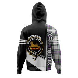 ScotsTee Shop Scottish Richards (Pritchard) Modern Clan Crest Tartan Hoodie Quarter Personalized