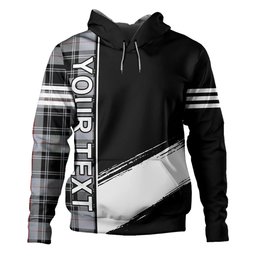 ScotsTee Shop Scottish Moffat Modern Clan Crest Tartan Hoodie Quarter Personalized