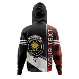 ScotsTee Shop Scottish MacLeod of Raasay Ancient Clan Crest Tartan Hoodie Quarter Personalized