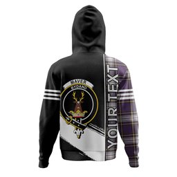 ScotsTee Shop Scottish Maver Dress Weathered Clan Crest Tartan Hoodie Quarter Personalized