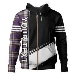 ScotsTee Shop Scottish Maver Dress Weathered Clan Crest Tartan Hoodie Quarter Personalized