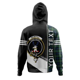 ScotsTee Shop Scottish Sempill (Semple) Modern Clan Crest Tartan Hoodie Quarter Personalized