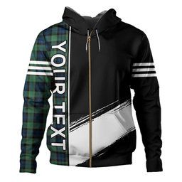 ScotsTee Shop Scottish Sempill (Semple) Modern Clan Crest Tartan Hoodie Quarter Personalized
