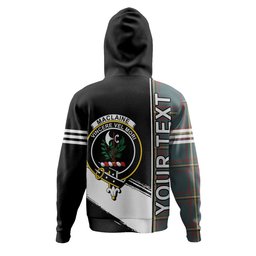 ScotsTee Shop Scottish MacLaine of LochBuie Hunting (MacLaine) Weathered Clan Crest Tartan Hoodie Quarter Personalized