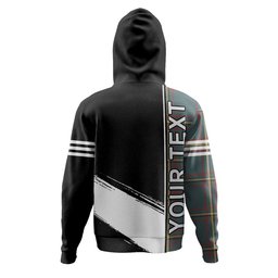 ScotsTee Shop Scottish MacLaine of LochBuie Hunting (MacLaine) Weathered Clan Crest Tartan Hoodie Quarter Personalized