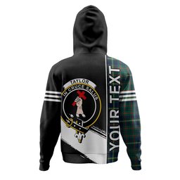 ScotsTee Shop Scottish Taylor Modern Clan Crest Tartan Hoodie Quarter Personalized