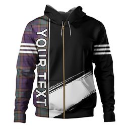 ScotsTee Shop Scottish Wardlaw Weathered Clan Crest Tartan Hoodie Quarter Personalized