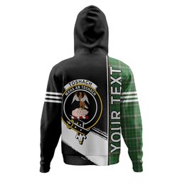 ScotsTee Shop Scottish Toshach Ancient Clan Crest Tartan Hoodie Quarter Personalized